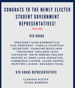 Congratulations to our newly elected representatives!